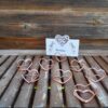 Stojánek na jmenovky, srdíčka, odstín rosegold (2,5 cm) - Image 3