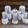 Set macramé sklenic (13 kusů)