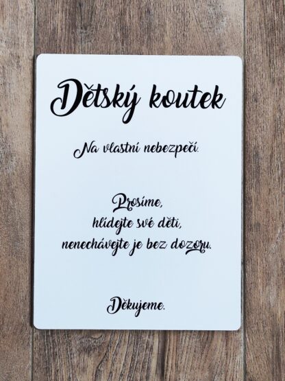 Cedule s nápisy - větší (bílá/černošedá/imitace dřeva) - Image 2