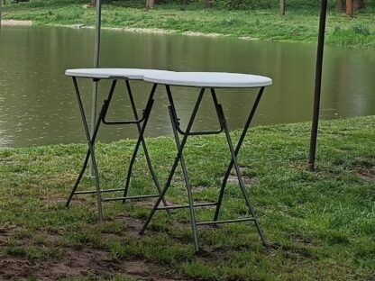 Potah na desku koktejlového/barového stolu (80 cm) - bílý