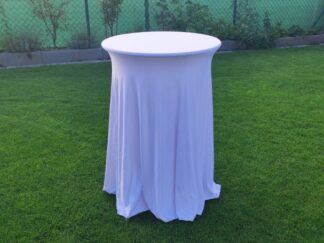 Potah (volný) na koktejlový/barový stůl (80x110 cm) - bílý